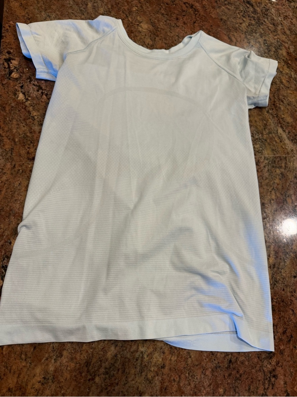 lululemon athletica Light Blue Short Sleeve Tee